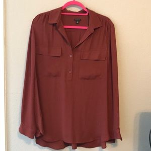 Ann Taylor brown blouse XL